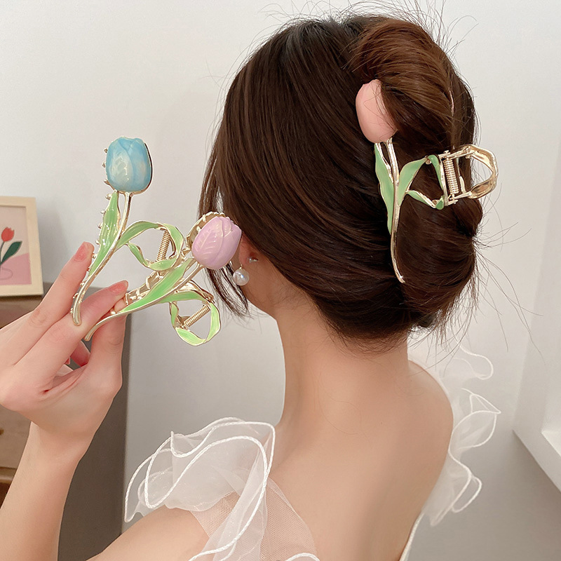 1PCS Jepit Rambut Bunga Anggre - Orchid Phalaenopsis ulasan dan harga