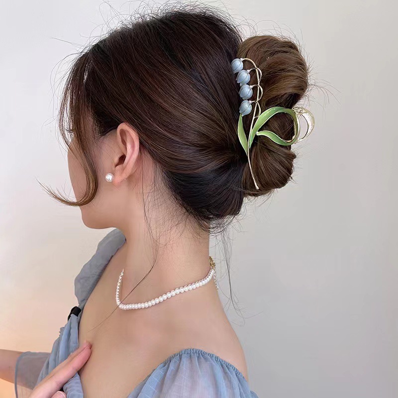 1PCS Jepit Rambut Bunga Anggre - Orchid Phalaenopsis ulasan dan harga
