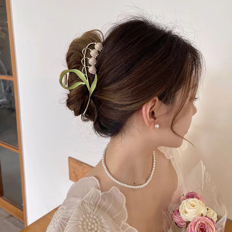1PCS Jepit Rambut Bunga Anggre - Orchid Phalaenopsis ulasan dan harga