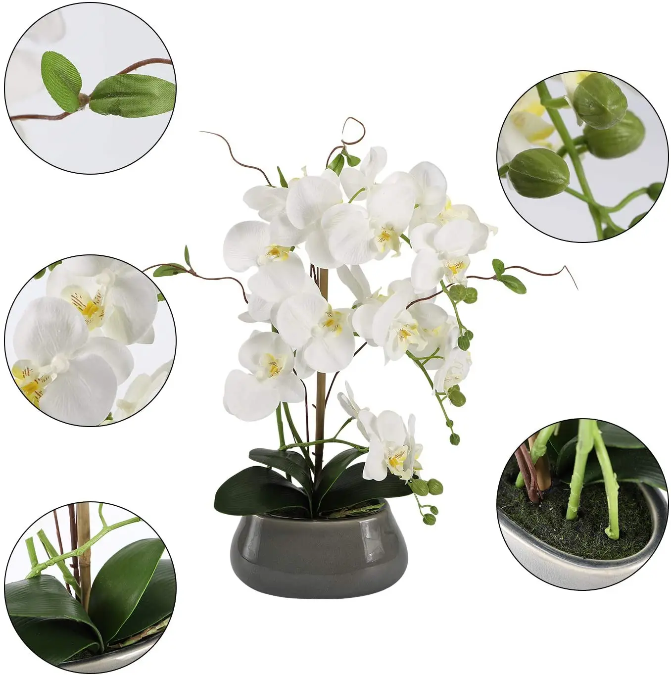 Bunga anggrek buatan hiasan Te - Orchid Phalaenopsis ulasan dan harga